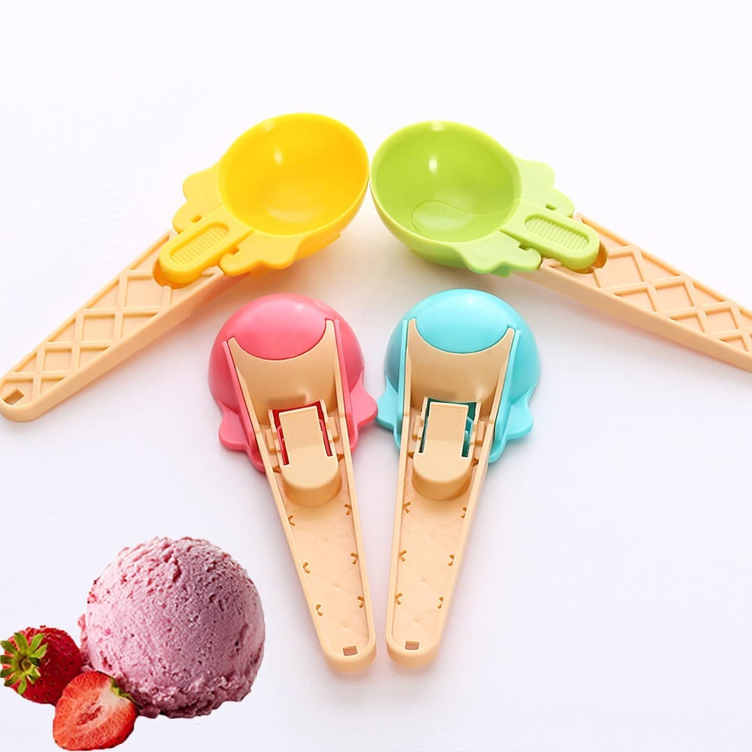 5509 Ice Cream Spoons 2pcs Plastic Water Melon Scoopers with Trigger Dipper and Adults for Summer Party Ice Cream Scoop, Food Serving Spoon Kitchen Tools Ice Cream Digging Spoon Household Spoons Cupcake Spoons Aps Fruit Ball Player (2 Pc) 5509 Ice Cream Spoons 2pcs Plastic Water Melon Scoopers with Trigger Dipper and Adults for Summer Party Ice Cream Scoop, Food Serving Spoon Kitchen Tools Ice Cream Digging Spoon Household Spoons Cupcake Spoons Aps Fruit Ball Player (2 Pc)